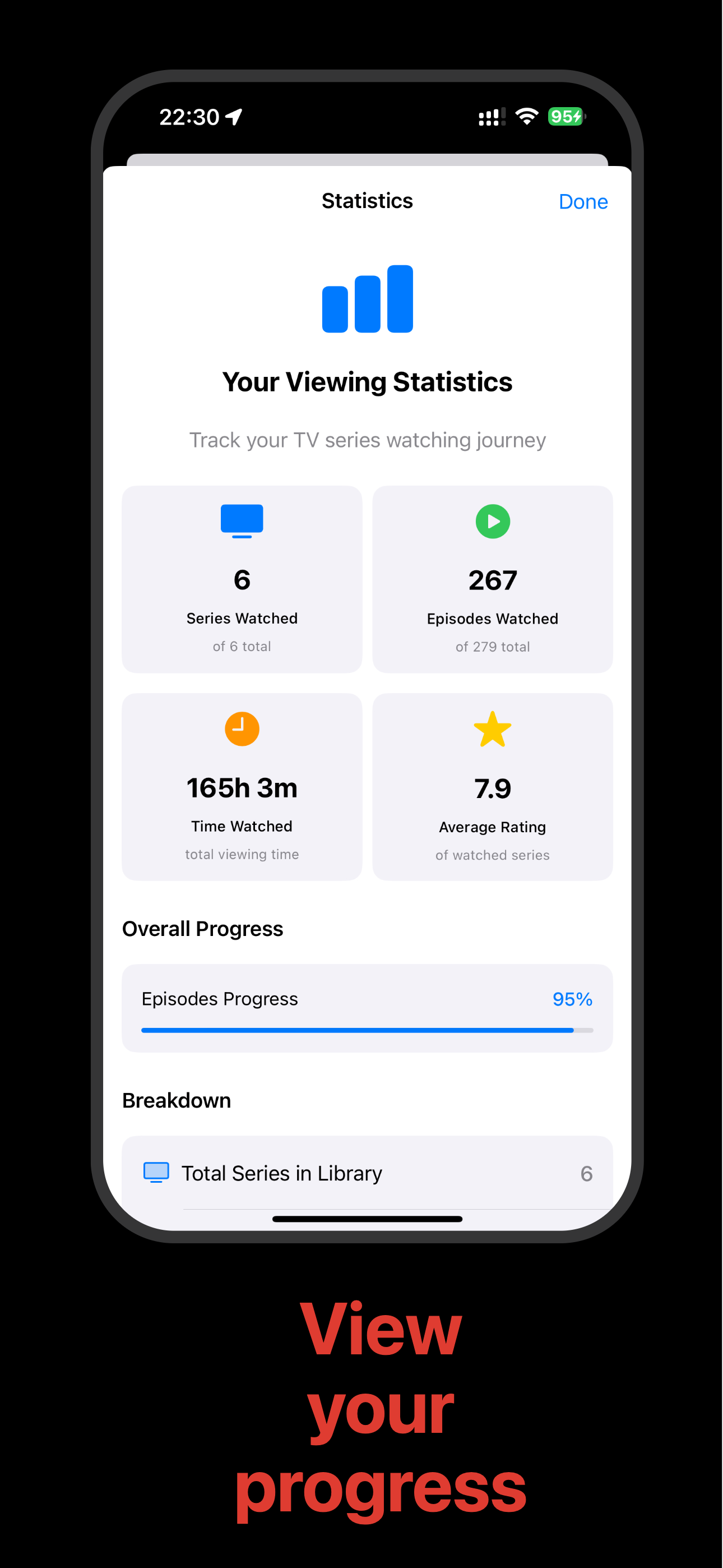 Statistics screen